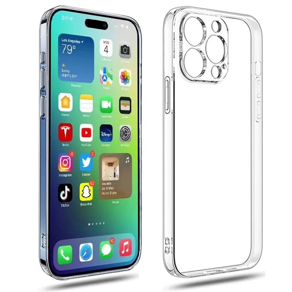 Smcase iPhone 14 Pro Max Kılıf Kamera Korumalı Tpu Silikon