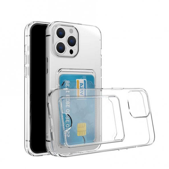 Smcase iPhone 14 Pro Max Kılıf Kartlıklı Setra Tpu Silikon