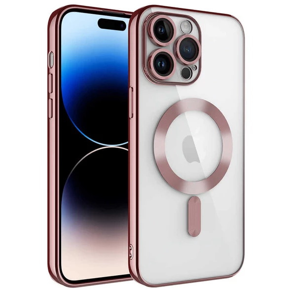 Smcase iPhone 14 Pro Max Kılıf Demre Kamera Korumalı Wiriless Özellikli Kapak - 7