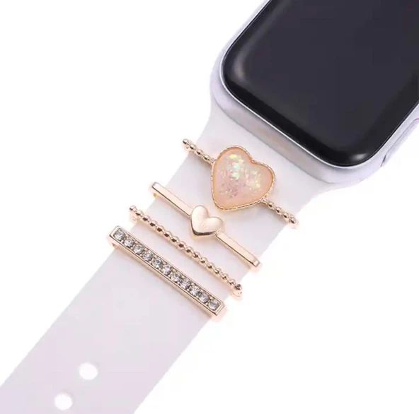Apple Watch Charm Set Kordon Aksesuarı Tüm Seri Kordonlara Uyumlu Kordon Süsü - 3