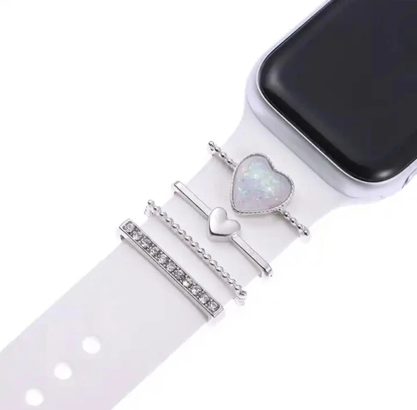 Apple Watch Charm Set Kordon Aksesuarı Tüm Seri Kordonlara Uyumlu Kordon Süsü - 2