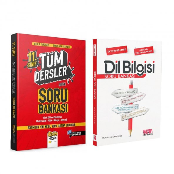 Benim Hocam 11.Sınıf Sayısal ve AKM Dil Bilgisi Soru Bankası Seti 2 Kitap