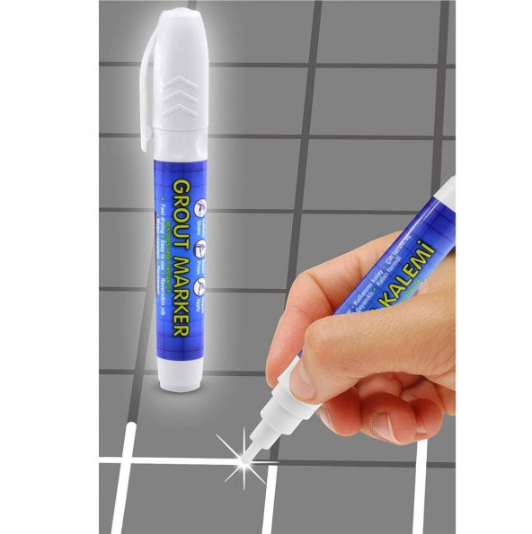 Derz Kalemi Hızlı Kuruyan Su Bazlı Kokusuz Kalıcı Fayans Yenileme 3 Adet - Resim 3