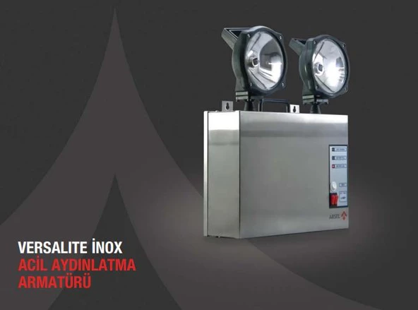 Arsel Versalite Inox VSI-2201-LED Acil Aydınlatma Armatürü Kesintide 60Dak. Yanan 2x20 Watt