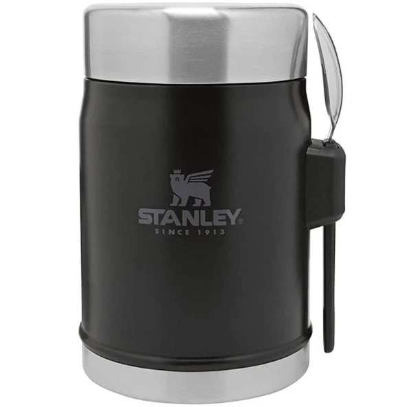 Stanley 10-09382-005 Klasik Kaşıklı 0,40 Litre Çelik Yemek Termosu - Siyah