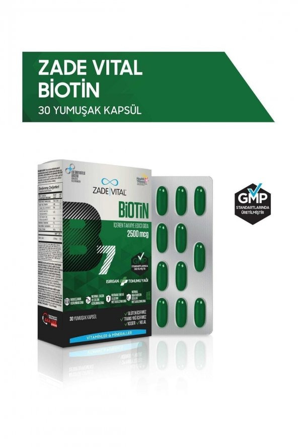 Vital Biotin 2500 Mcg 30 Yumuşak Kapsül