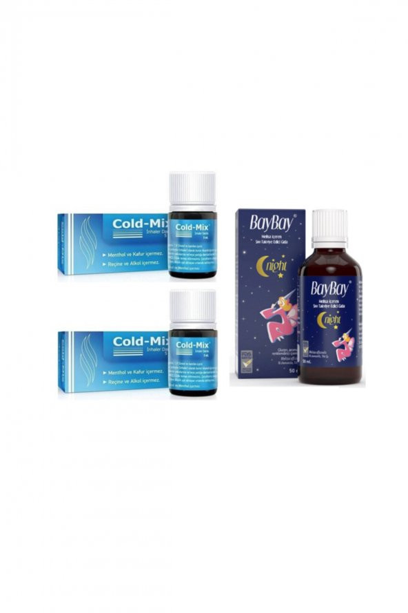 Inhaler Damla 5 ml X2 Adet + Uyku Problemi Olan Çocuklar Için Baybay Night Damla 50ml