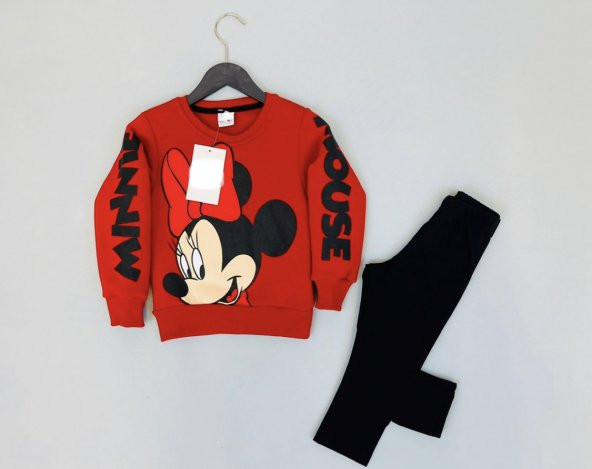 Minnie mouse kırmızı Yılbaşı kız çocuk kombin