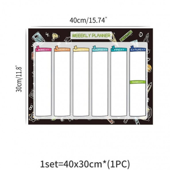 Tekrar Kullanılabilen Haftalık Planlayıcı - 6