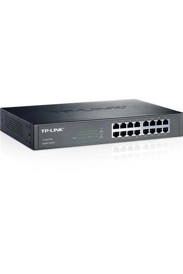 Tp-Link 16 Port 10-100-1000 Mbps Switch Çelik Kasa Rack Mount % 40 Enerji Tasarruflu Gigabit Switch