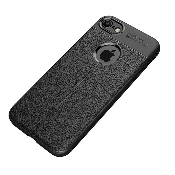 Smcase iPhone 7 Deri Dokulu Silikon