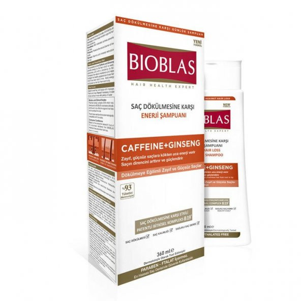 Bioblas Caffeine + Ginseng 360 Ml Sampuan