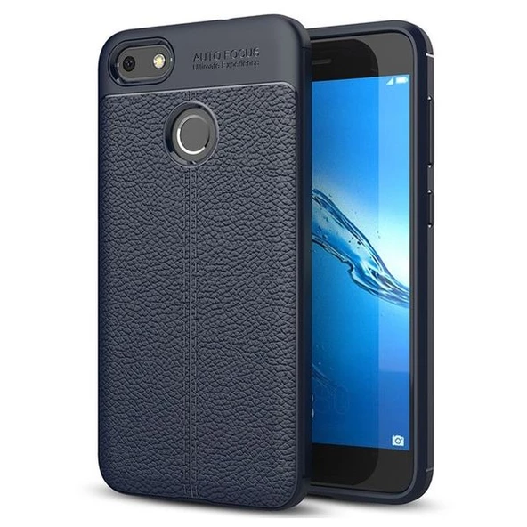 Smcase Huawei P9 Lite Mini Deri Dokulu Silikon Kılıf - 4
