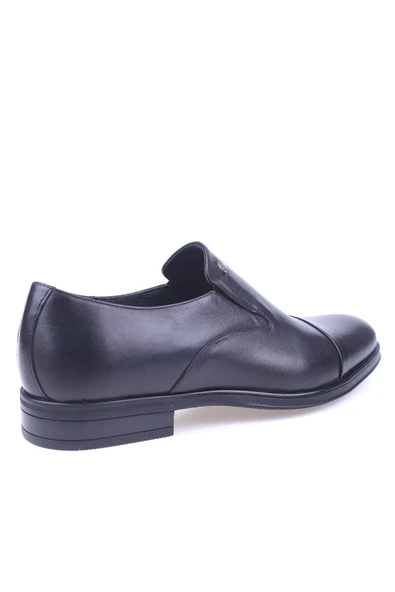 Fosco 2906 Erkek Siyah Hakiki Deri Bağcıksız Klasik Ayakkabı - Resim 4