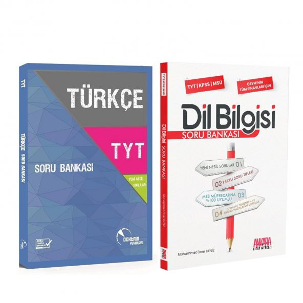 Doktrin TYT Türkçe ve AKM Dil Bilgisi Soru Bankası Seti 2 Kitap