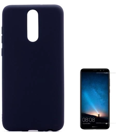 Smcase Huawei Mate 10 Lite Lüks Silikon Kılıf  Cam Ekran Koruyucu