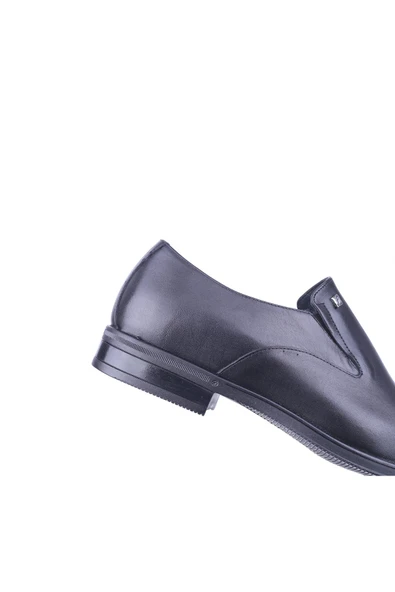 Fosco 2906 Erkek Siyah Hakiki Deri Bağcıksız Klasik Ayakkabı - Resim 6