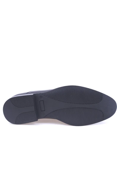 Fosco 2907 Erkek Siyah Hakiki Deri Bağcıksız Klasik Ayakkabı - Resim 7