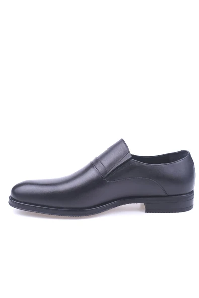 Fosco 2907 Erkek Siyah Hakiki Deri Bağcıksız Klasik Ayakkabı - Resim 3