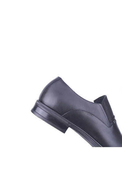 Fosco 2907 Erkek Siyah Hakiki Deri Bağcıksız Klasik Ayakkabı - Resim 6