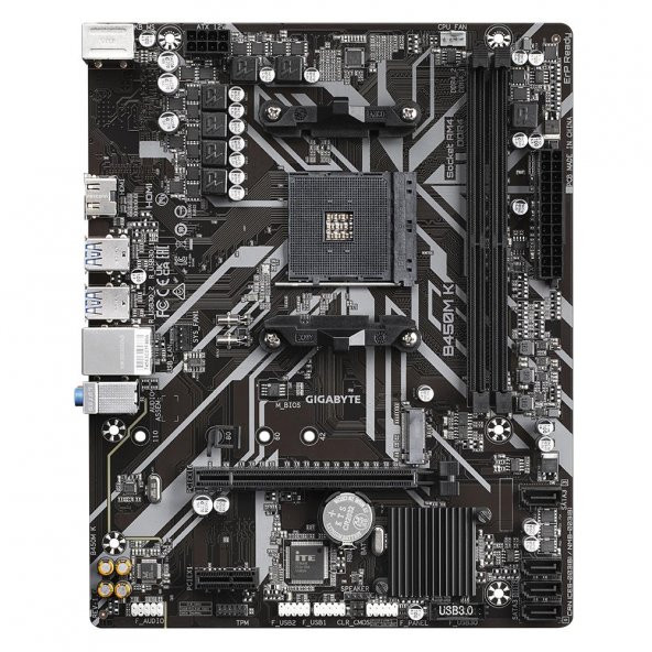GIGABYTE B450M K 3600MHz(OC) DDR4 Soket AM4 M.2 HDMI ATX Anakart - 2