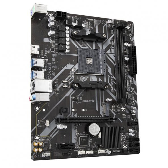GIGABYTE B450M K 3600MHz(OC) DDR4 Soket AM4 M.2 HDMI ATX Anakart - 3