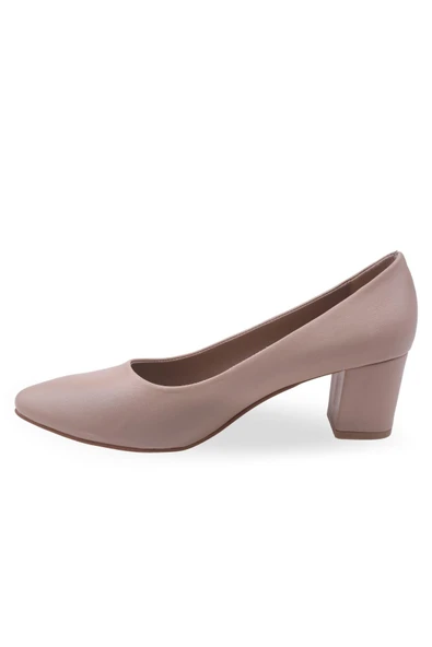 Ceylan CV100 Kadın Günlük 6 cm Topuklu Cilt Ayakkabı - Resim 6