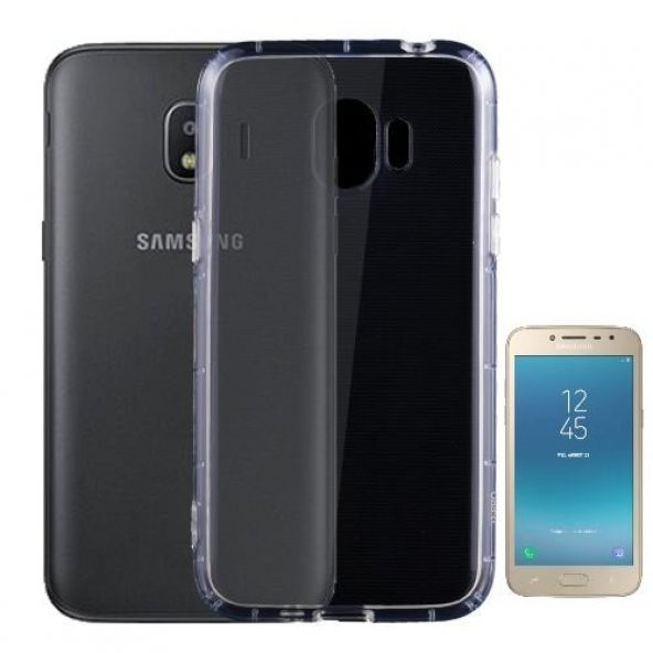 Smcase Samsung Galaxy J2 Pro Silikon Kılıf  Cam Ekran Koruyucu