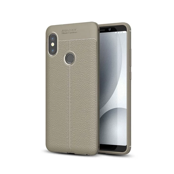 Smcase Xiaomi Redmi Note 5 Pro Deri Dokulu Silikon Kılıf - 2
