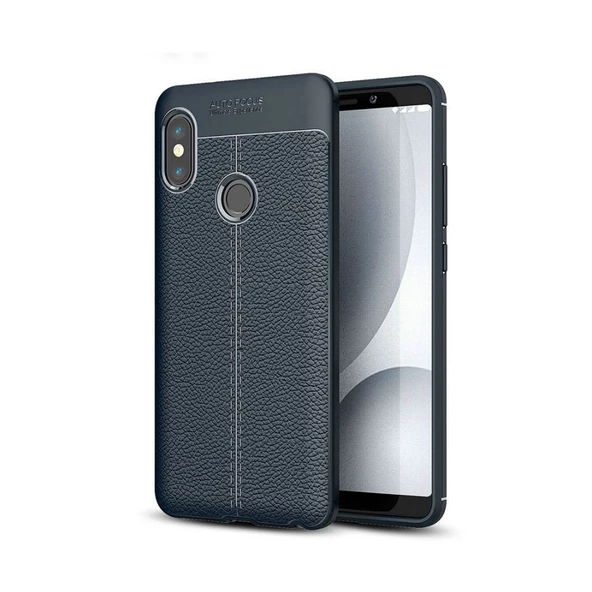 Smcase Xiaomi Redmi Note 5 Pro Deri Dokulu Silikon Kılıf - 4