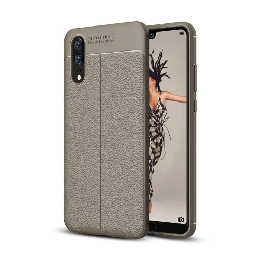 Smcase  Huaweı P20 Deri Dokulu Silikon Kılıf - 2