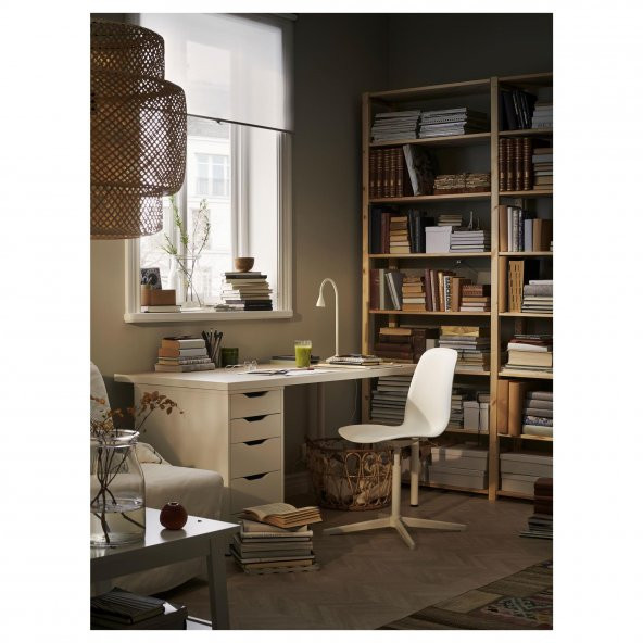 5 Çekmeceli Ofis-Makyaj-Eşya Düzenleyici MeridyenDukkan Keson,Keson Beyaz Renk IKEA 36x70 Cm Ebat - 6