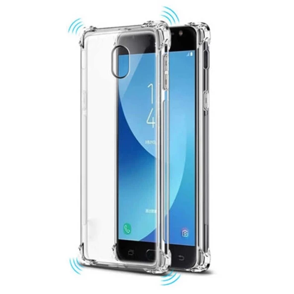 Smcase Samsung Galaxy J7 Pro Darbe Koruma Silikon Kılıf  Nano Ekran Koruyucu