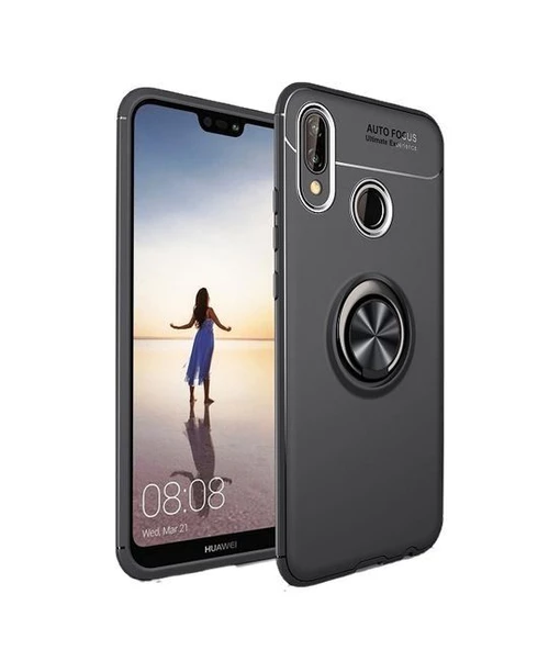 Smcase Huaweı P20 Lite Ravel Yüzüklü Silikon Kılıf