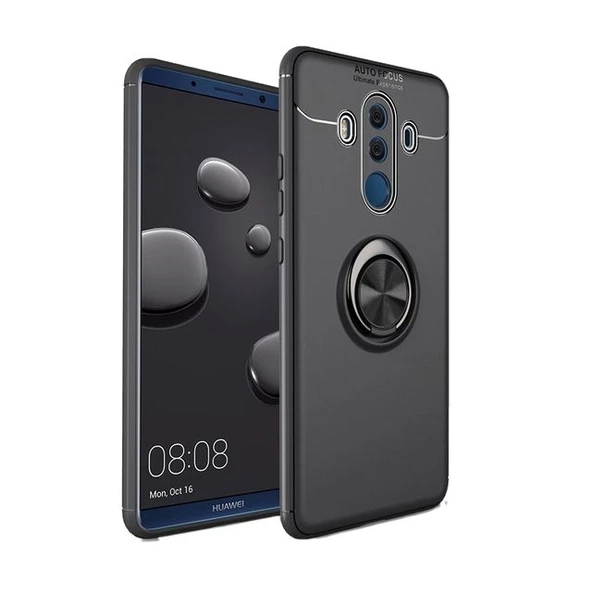 Smcase Huawei Mate 10 Pro Ravel Yüzüklü Silikon Kılıf  Nano Ekran Koruyucu