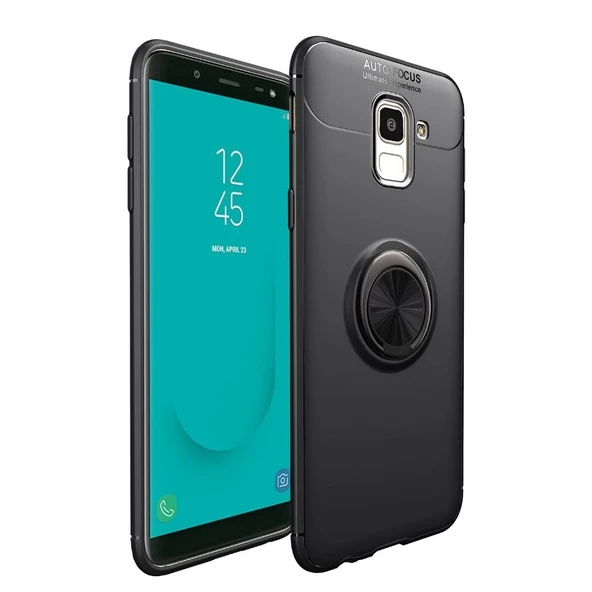 Smcase Samsung Galaxy J8 Ravel Yüzüklü Silikon Kılıf