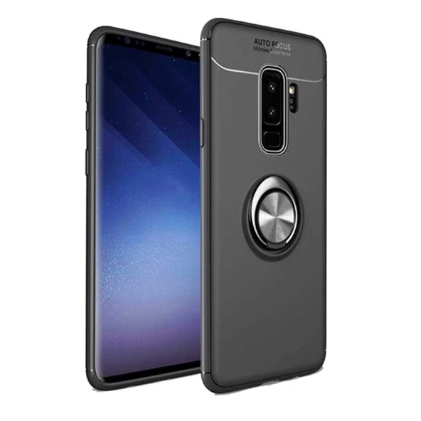 Smcase Samsung Galaxy S9 Plus Kılıf Ravel Yüzüklü Silikon