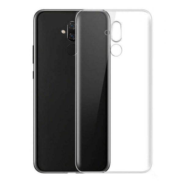 Smcase Huawei Mate 20 Lite Silikon Kılıf  Tam Kapatan Cam