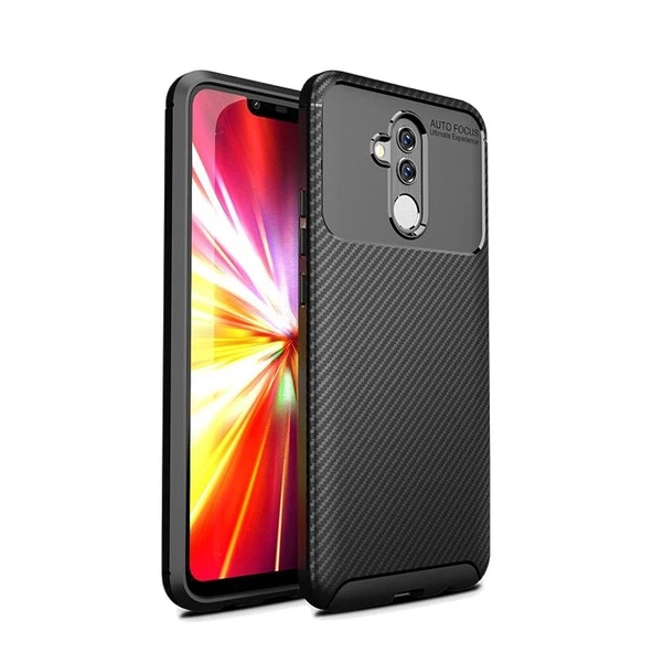 Smcase Huawei Mate 20 Lite Ultra Soft Negro Karbon Silikon Kılıf