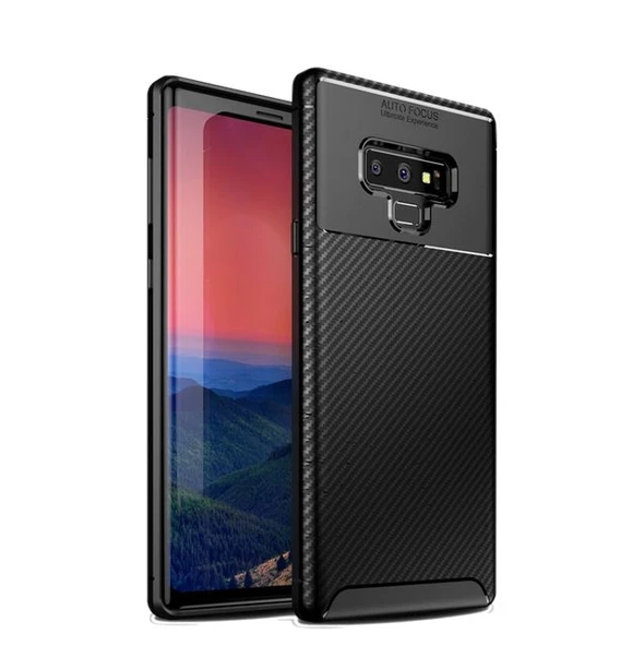 Smcase Samsung Galaxy Note 9 Kılıf Ultra Soft Negro Karbon Silikon