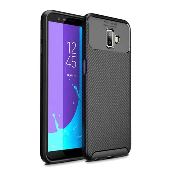 Smcase Samsung Galaxy J6 Plus Ultra Soft Negro Karbon Silikon Kılıf