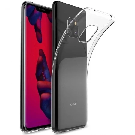 Smcase Huawei Mate 20 Pro Silikon Kılıf  Tam Kapatan Cam