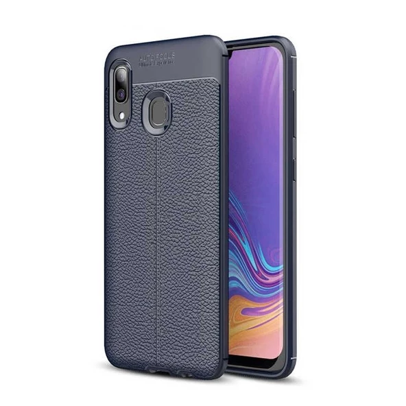 Smcase Huawei Honor 8C Deri Dokulu Silikon Kılıf - 5