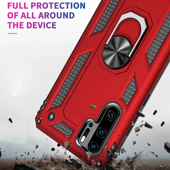 Smcase Xiaomi Mi9 Kılıf Vega Yüzüklü Tank Kapak - 8