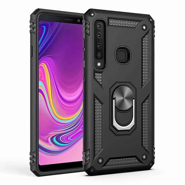 Smcase Samsung Galaxy A9 2018 Vega Yüzüklü Tank Kapak Kılıf