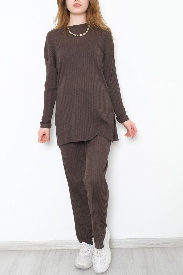 Uzun Kol Fitilli Takım Acıkahve - 10147.1567. - 3