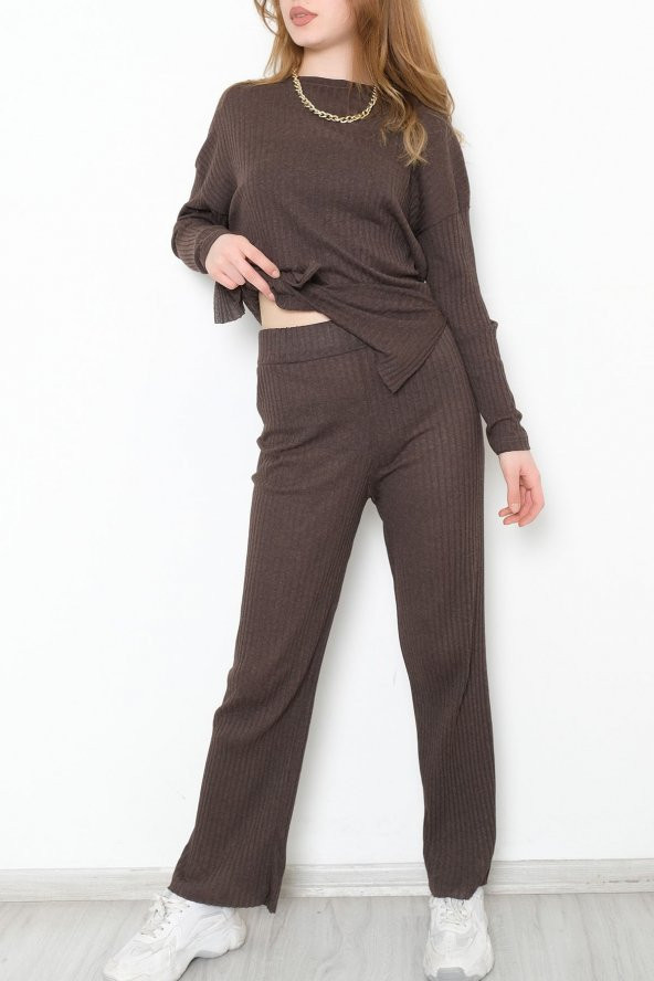 Uzun Kol Fitilli Takım Acıkahve - 10147.1567. - 10