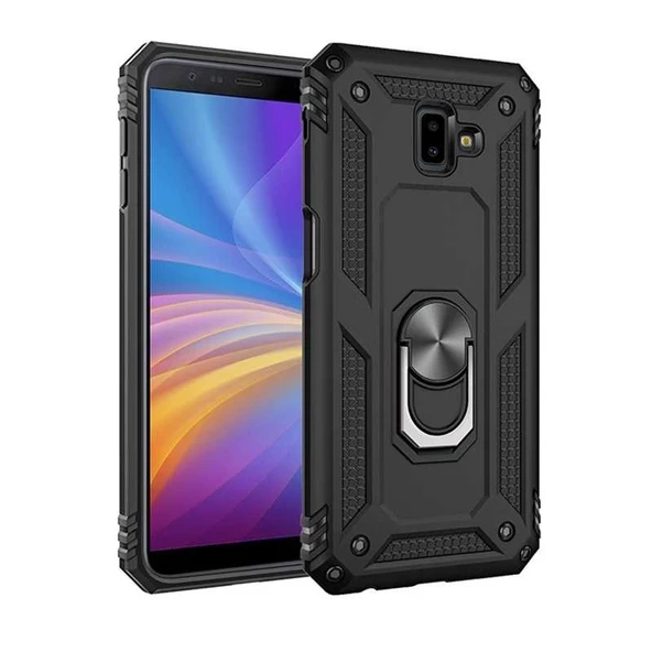 Smcase Samsung Galaxy J4 Plus Vega Yüzüklü Tank Kapak Kılıf