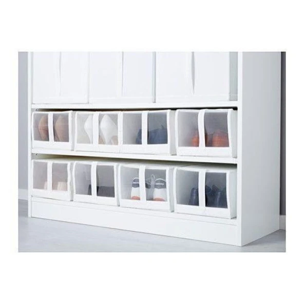 IKEA Skubb 4'lü Ayakkabı Kutusu - BEYAZ - 4