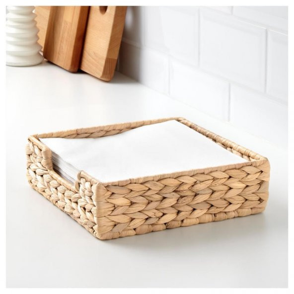 IKEA Cissan Hasır Sepet Peçetelik 18x18cm 5945629 - 1